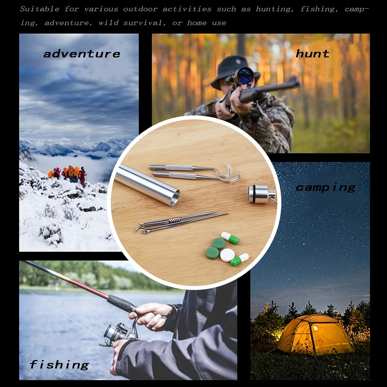 3pcs Nail Clippers Ear Spoon Keychain Set for Outdoor Travel