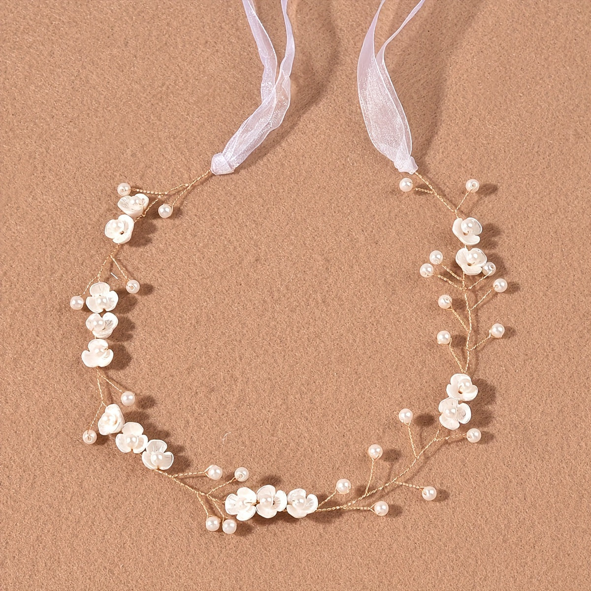 Pearl Flower Headband Bridal Wedding Hair Accessories