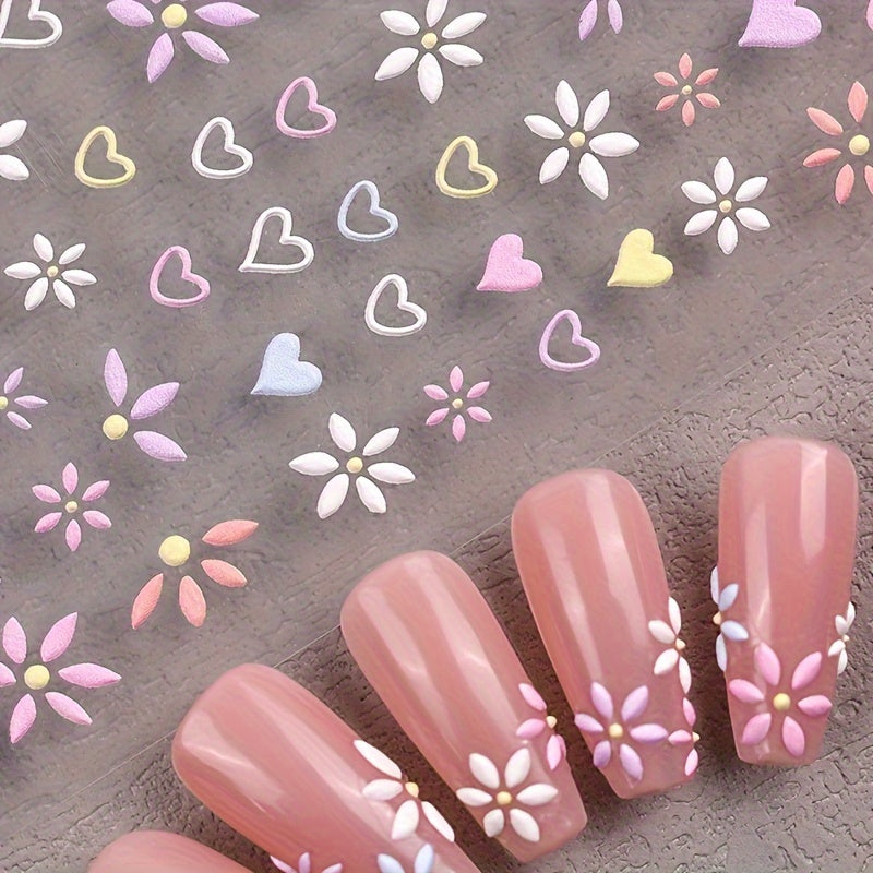 Spring Flower Nail Art Stickers Self Adhesive