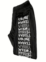  Women's High Rise Letter Print Pants