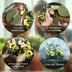 8pcs Flower Foam Green Foam Block for Artificial Flowers Arrangement