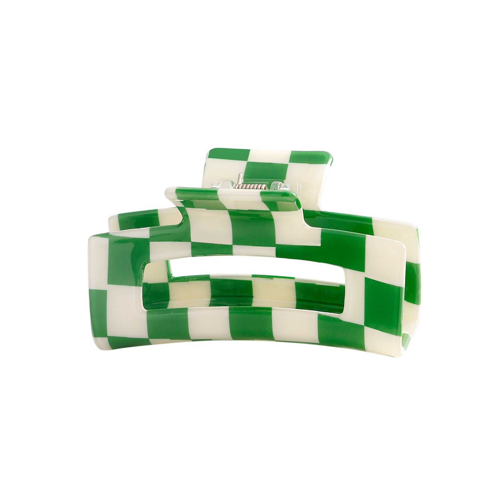 Green Hair Clip Barrettes Rectangular Claw Clips For Women