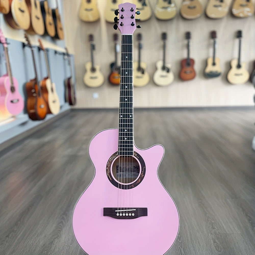 40 in Folk Guitar Matte Birch Wood Missing Corners