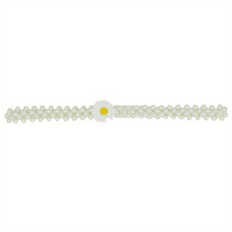 Elastic Waist Chain Sunflower Decor Hollow Out Belly Chain Girdle