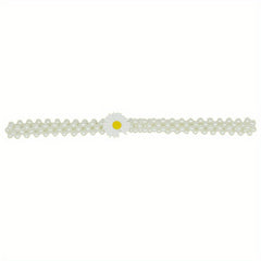 Elastic Waist Chain Sunflower Decor Hollow Out Belly Chain Girdle