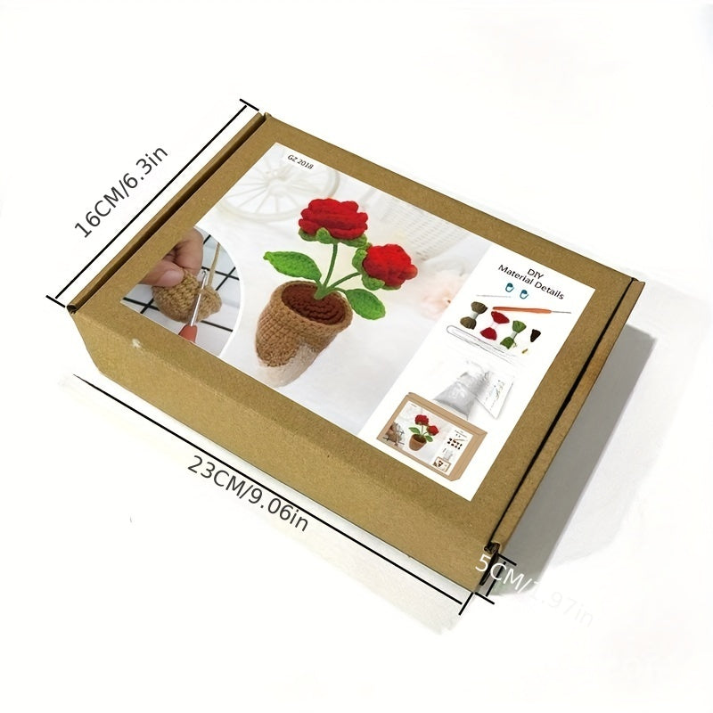 Beginner Crochet Kit: Roses Crochet Starter Set for Adults and Kids