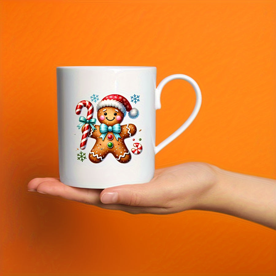 Christmas Gingerbread PVC Transfer Paper Decals 6pcs Waterproof