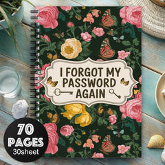 Spiral Password Notebook for Internet Login Recording