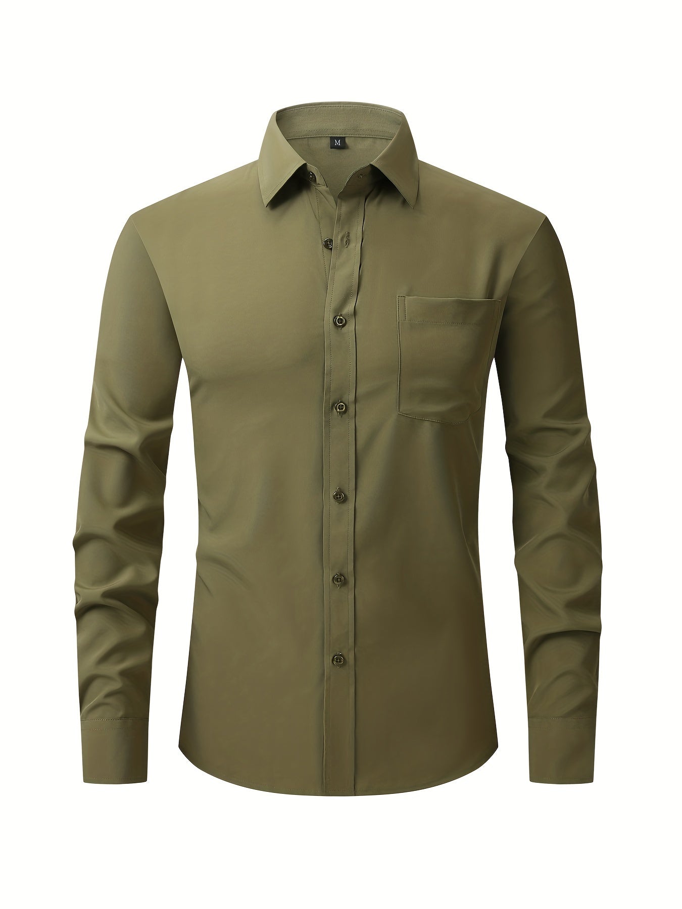Men's Classic Button Up Shirt for Spring/Fall Business Occasion