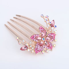 Alloy Flower Rhinestone Hair Comb Hairpin Party Favor Decorations