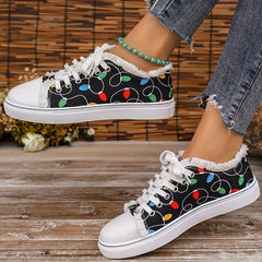 Women's Print Low Top Sneakers Comfortable Versatile Shoes