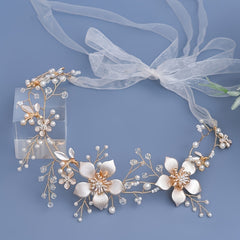 Crystal Flower Hair Accessories For Women
