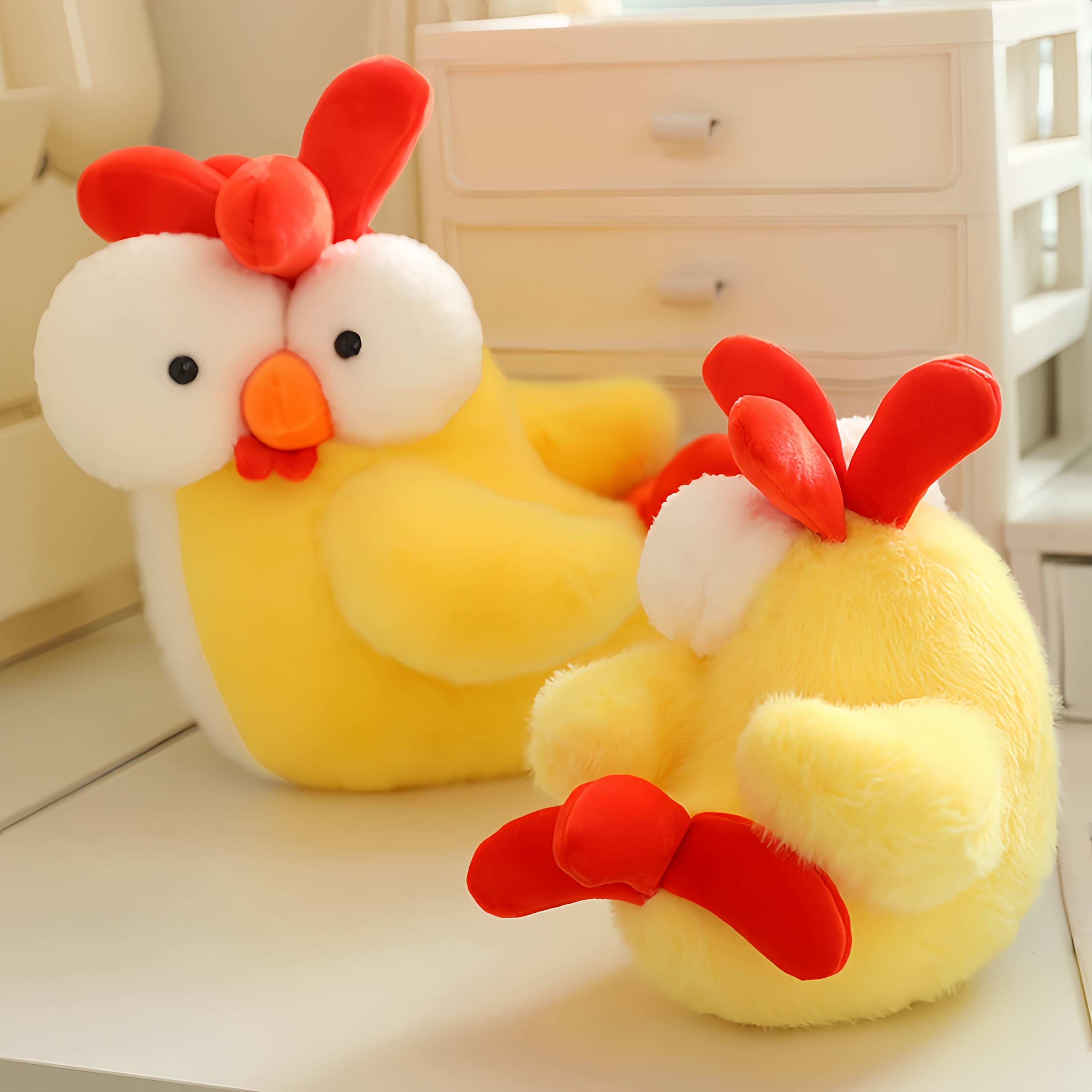 Big Eye Chicken Plush Toy Animated Bird Stuffed Animal