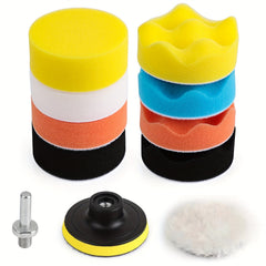 Car Foam Drill 3 Inch Buffing Pad 11 Pcs Polishing Pads Kit