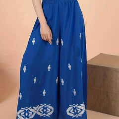  Geometric Print Wide Leg Trousers