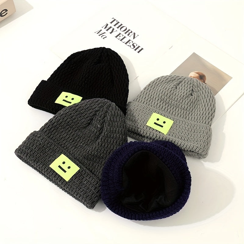 Hot Plush Woolen Hat Street Style Knitted Hat For Men And Women
