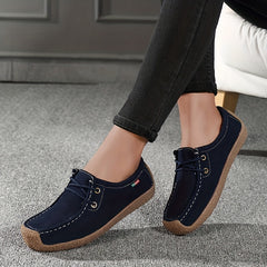 Women's Comfy Slip On Suede Loafers Non Slip Flats