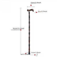 Non-slip Wooden Walking Stick Lightweight Cane for Hiking
