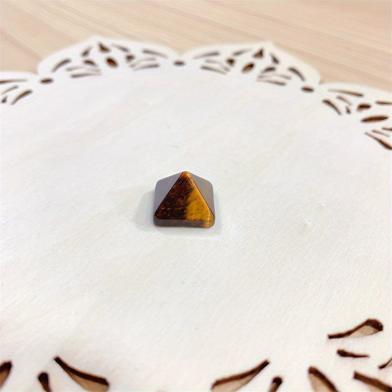 14mm Crystal Pyramid Carving Healing Stones Colorful Reiki Handicraft