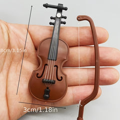 Mini Violin Dollhouse Model Home Decoration