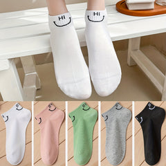 Letter Print Sports Short Socks Women's Stockings