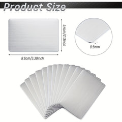 304 Stainless Steel Metal Business Cards Laser Engraving Stainless Cards 0.5mm