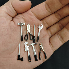 Mixed Metal Alloy Dollhouse Tool Set for DIY Scenes