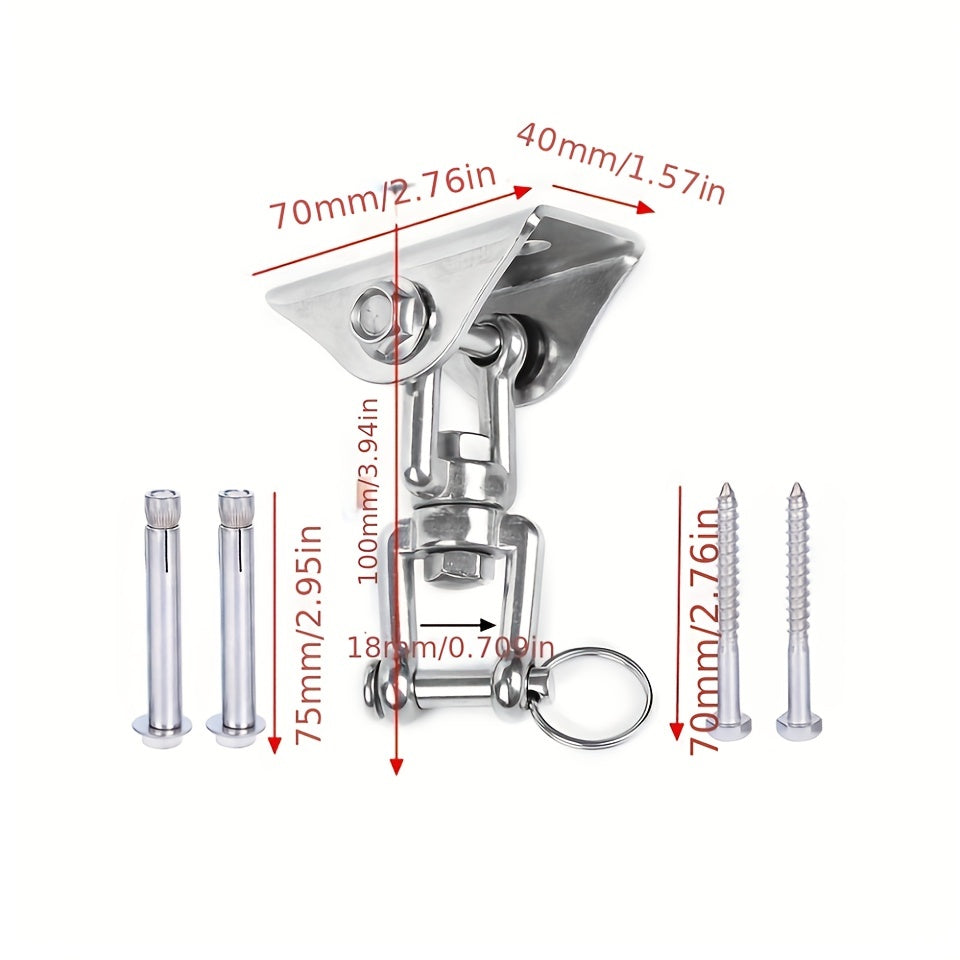 Heavy Duty Swing Hangers 360 Rotatable Suspension Hooks for Playground Porch