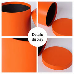 1pc Round Flower Bucket Cardboard Flower Box Bouquet Packaging Florist Supplies