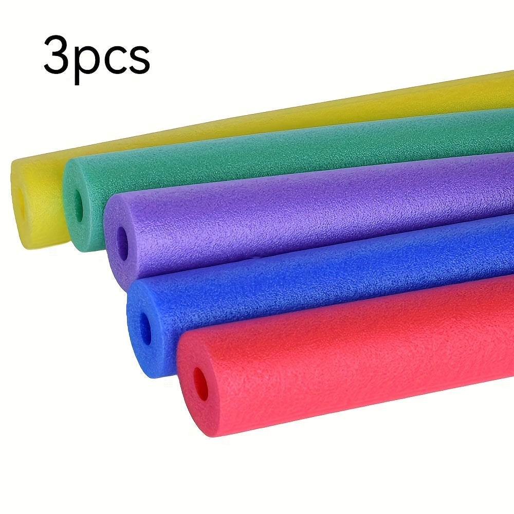 Vibrant Pool Noodles 3pcs Foam Durable PVC Swimming Accessories Mixed Colors
