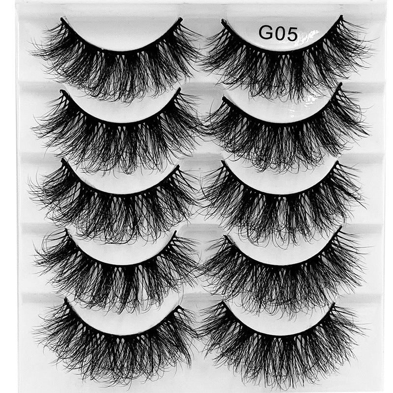 8D Cat Eye Faux Mink Lashes 5 Pairs Pack