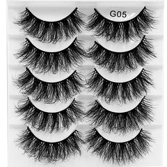 8D Cat Eye Faux Mink Lashes 5 Pairs Pack
