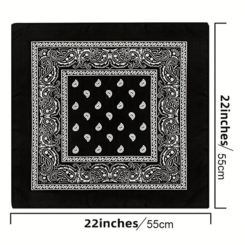 55 Square Paisley Print Scarf Bandana Headband Wrap