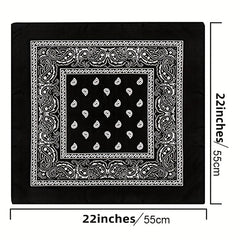 55 Square Paisley Print Scarf Bandana Headband Wrap