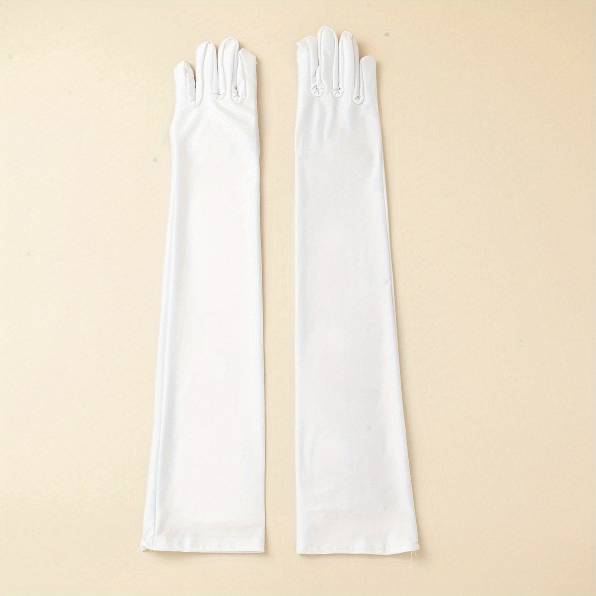 Skinny Long Satin Bridal Gloves Wedding Dress Accessories