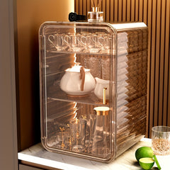 Desktop Cup Storage Rack Dustproof Water Cup Tea Cup Tray Drain Cup Holder