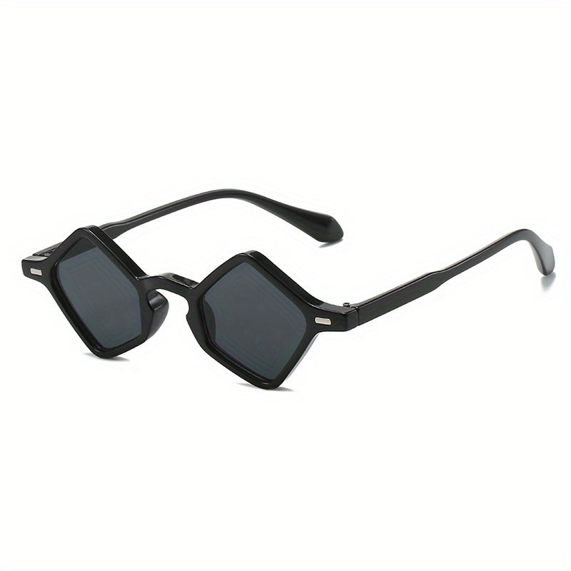 Geometric Frame Sunglasses Tinted Lens Rivet Eyewear