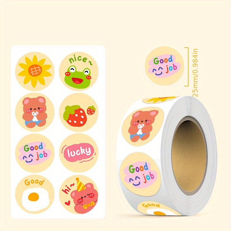 500 Small Flower Stickers Roll Window Glass Decoration Sealing Stickers