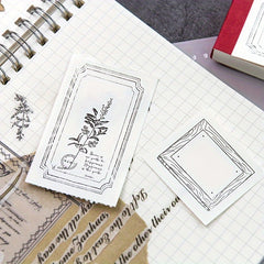 Retro Tearable Memo Book Floral Grid Message Note Pad