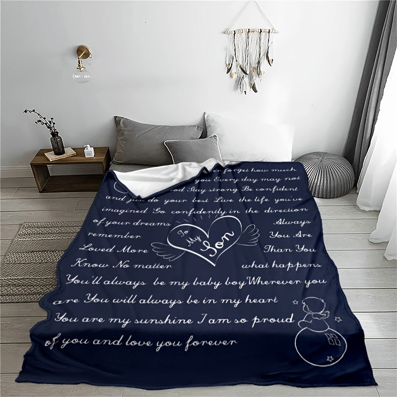 Classic Throw Blanket Christmas Birthday Gift For Son