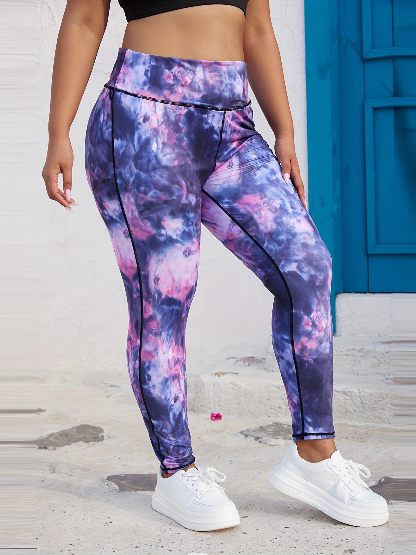  Tie Dye High Rise Skinny Leggings