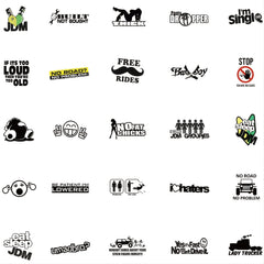 50pcs JDM Graffiti Stickers Waterproof DIY Decoration Materials