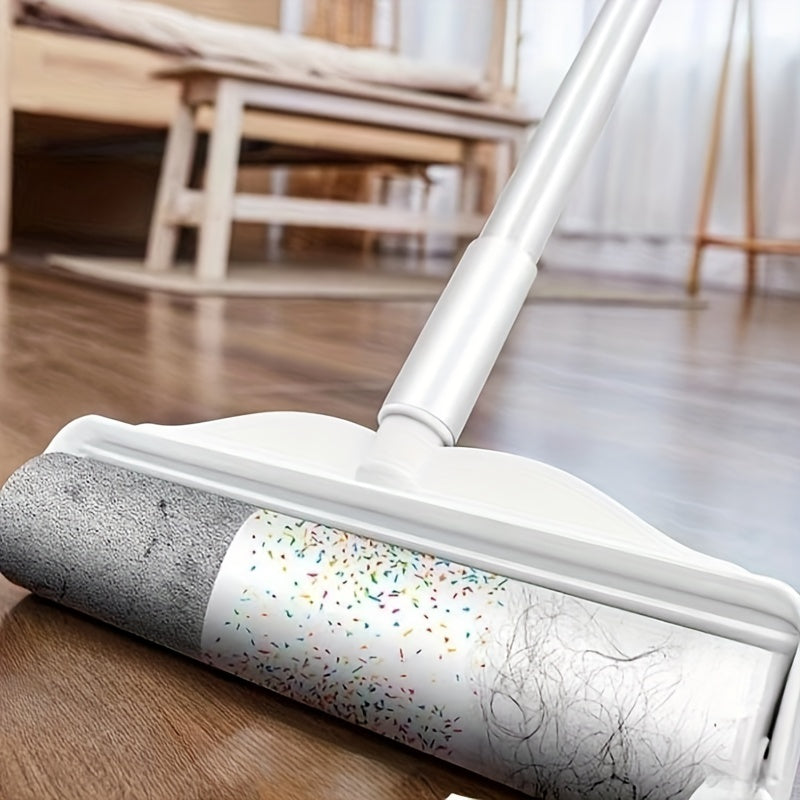 2-in-1 Long Short Handle Lint Roller 24cm 60 Sheets Pet Hair Remover Roller
