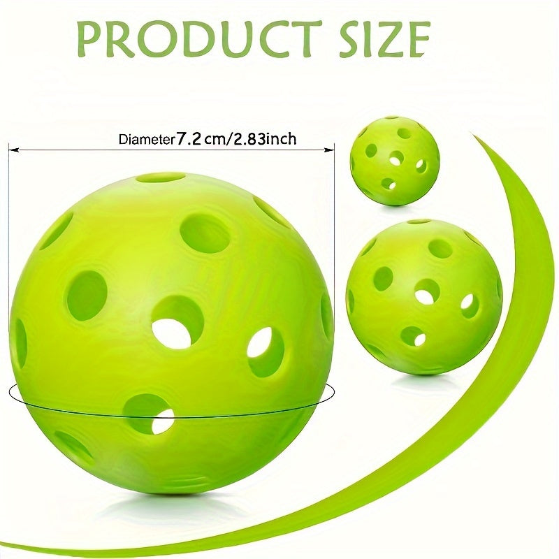 6pcs Lightweight Pickleball Balls for Family Indoor Outdoor Training