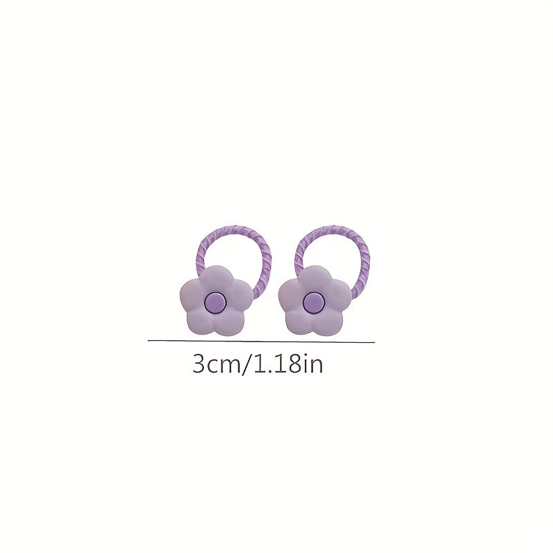 20pcs Cartoon Fruits Hair Tie for Girls Women