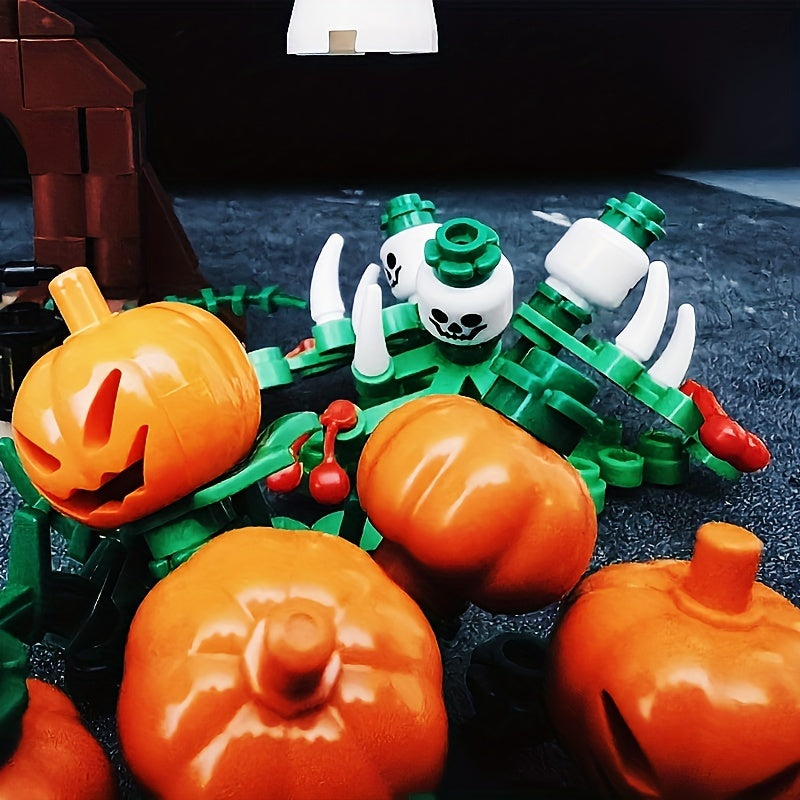 Halloween Pumpkin Ghost Building Scene Model