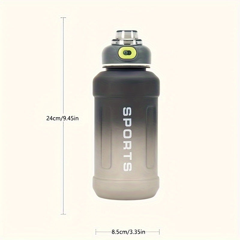 1300ml Gradient Frosted Water Bottle With Straw 44oz Leakproof Portable Cup