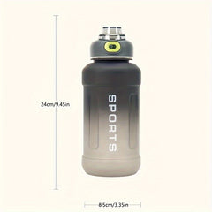1300ml Gradient Frosted Water Bottle With Straw 44oz Leakproof Portable Cup