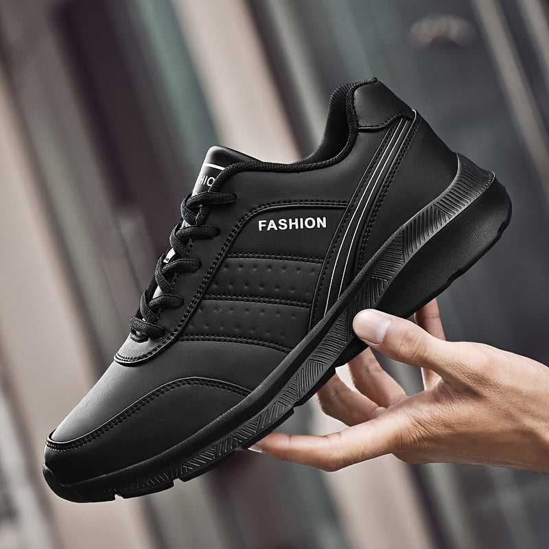  Men's Shock Absorption Running Shoes Non Slip Lace Up Sneakers