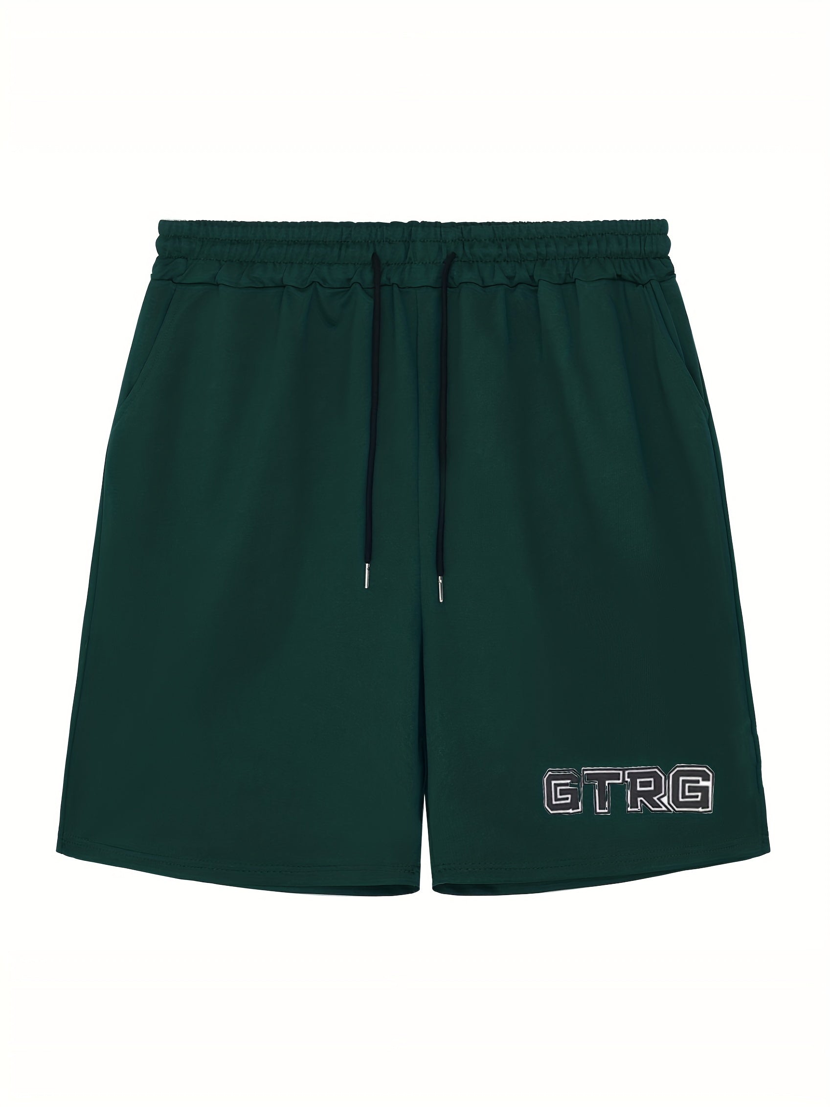 Classic Letter Print Men's Shorts - Summer Outdoor Drawstring Shorts